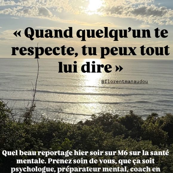 "Quand quelqu'un te respecte, tu peux tout lui dire", a t-elle retranscrit au travers de son clavier. "Quel beau reportage hier soir sur M6 sur la santé mentale. Prenez soin de vous, que ça soit psychologue, préparateur mental, coach en développement personnel, soyez accompagné.e.s même si tout va bien. Ça nous aide à évoluer"

Ce mercredi 7 mai 2025, Laure Manaudou s'exprime via sa story Instagram après la diffusion du documentaire "Santé mentale : briser le tabou" sur M6 dans lequel son frère Florent s'est livré. (Capture d'écran).