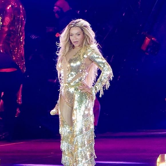 Beyonce Knowles en concert à Los Angeles dans le cadre de sa tournée "Cowboy Carter" le 28 avril 2025. Beyonce a fait monter sur scène ses filles Blue Ivy et Rumi Carter. Backgrid USA / Bestimage