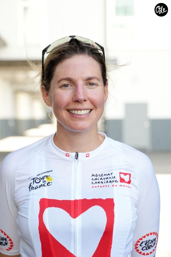 Exclusif - Alix Noblat lors de “L'Etape du Coeur” de l’association Mécénat Chirurgie Cardiaque, le 15 juillet 2026. 

 © Anne-Sophie Guebey/Bestimage