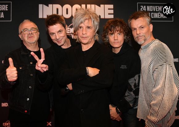 Marc Eliard, Boris Jardel, Nicola Sirkis, Ludwig Dahlberg, Olivier Gérard - Le groupe Indochine lors de la projection du film "Indochine, Central Tour au Cinéma" au cinéma Pathé d'Ivry-sur-Seine. Le 17 novembre 2022
© Veeren / Bestimage