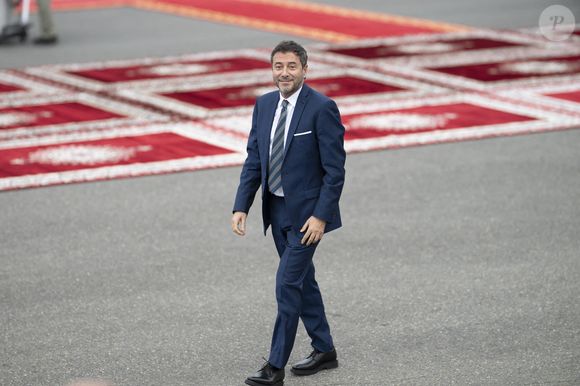 Bernard Montiel avant les présentations officielles sur l'esplanade du Palais Royal à Rabat au premier jour de la visite d'État du président français le 28 octobre 2024. Photo par Eliot Blondet/ABACAPRESS.COM