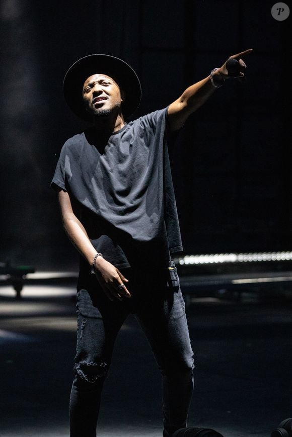 Le chanteur Soprano en concert lors du Festival de Carcassonne, le 17 juillet 2019.

Photo : Frédéric Maligne / Bestimage