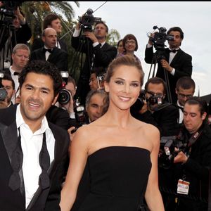 Mélissa Theuriau et Jamel Debbouze à la montée des marches du film "Hors la loi", 63ème Festival du film de Cannes, France, le 21/05/2010. Crédit Dominique Jacovides / Bestimage