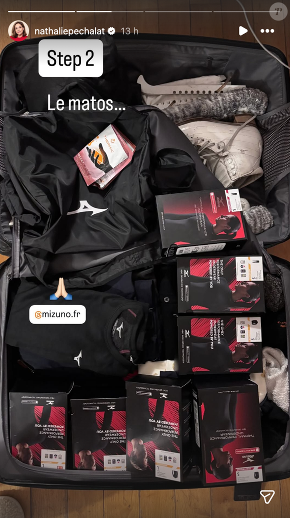 Story Instagram de Nathalie Péchalat du lundi 26 et mardi 17 janvier 2026.
