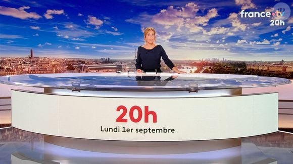 Captures d'écran - Léa Salamé présente son premier journal de 20 heures sur France 2  le 1er septembre 2025. © Alain Guizard / Bestimage
