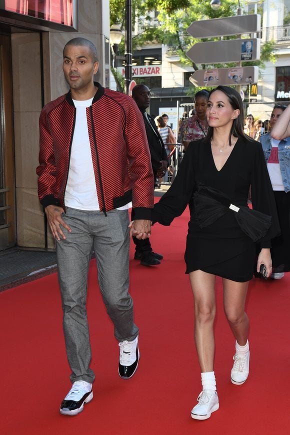 Tony Parker et Axelle Francine à la première de la série Netflix "Stranger Things - Saison 3" au cinéma Le Grand Rex à Paris, le 4 juillet 2019.
© Guirec Coadic/Bestimage