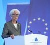 Conference de presse de Christine Lagarde - Le Conseil des gouverneurs de la BCE a maintenu inchangés les taux directeurs de la zone euro. Le taux de dépôt, essentiel pour les banques et les épargnants, reste fixé à 2,25 %. La conférence de presse portera principalement sur les décisions de politique monétaire ainsi que sur les perspectives de la banque centrale. Francfort-sur-le-Main, Banque centrale européenne, Hesse, Allemagne. Décision de la BCE sur les taux d'intérêt, 23 juillet 2026 . © Imago/PsnewZ/Bestimage