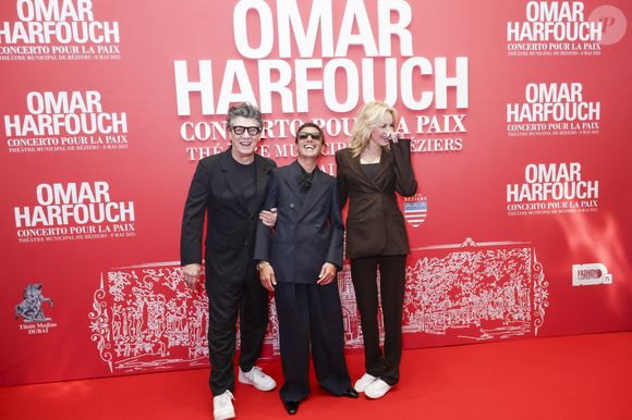 Adriana Karembeu et son compagnon Marc Lavoine, Omar Harfouch -  Concerto pour la paix de Omar Harfouch au théâtre de Béziers le 8 mai 2025. © Jack Tribeca / Bestimage