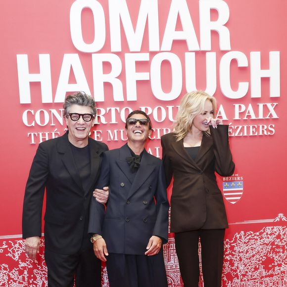 Adriana Karembeu et son compagnon Marc Lavoine, Omar Harfouch -  Concerto pour la paix de Omar Harfouch au théâtre de Béziers le 8 mai 2025. © Jack Tribeca / Bestimage