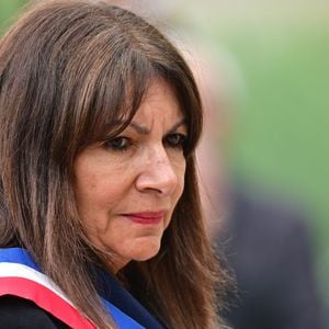 Anne Hidalgo, maire de Paris lors de la cérémonie de commémoration du génocide arménien de 1915 à Paris le 24 avril 2025.  © Christian Liewig / Bestimage