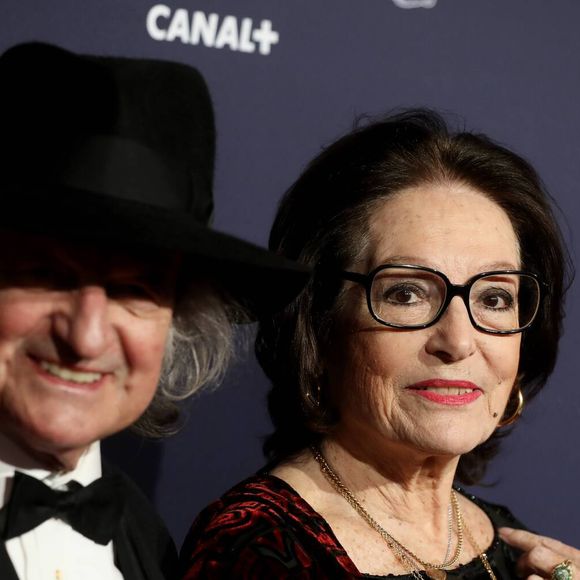 Nana Mouskouri et son mari André Chapelle - Photocall de la 42ème cérémonie des Cesar à la salle Pleyel à Paris, le 24 février 2017. © Dominique Jacovides - Olivier Borde / Bestimage