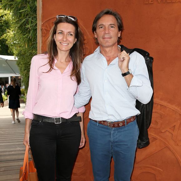 Anne-Claire Coudray et son compagnon Nicolas Vix au village des Internationaux de Tennis de Roland Garros à Paris le 8 juin 2017 © Cyril Moreau-Dominique Jacovides/Bestimage
