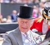 Mais le roi a particulièrement apprécié la compagnie d'une autre personne
Le roi Charles III d'Angleterre - Les royautés assistent à la course hippique Royal Ascot
© Goff Inf / Bestimage