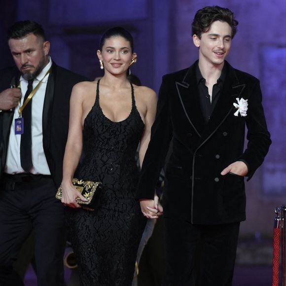 Timothée Chalamet et sa compagne Kylie Jenner à la cérémonie David di Donatello Awards  à Rome, le 7 mai 2025. Zuma Press / Bestimage