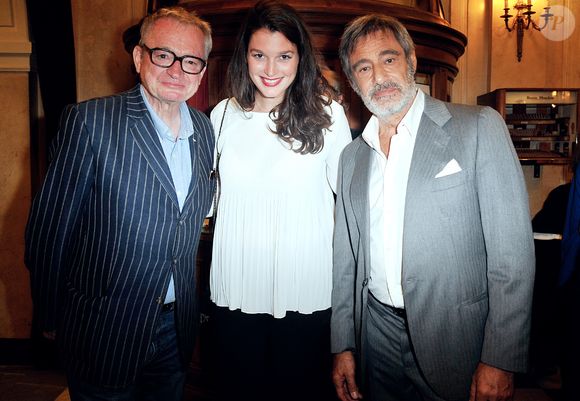 Jean-Luc Petitrenaud avec sa fille Louise, Gérard Lanvin - Avant Première du film 'Bon Rétablissement' au théatre Edouard VII à Paris le 8 septembre 2014.