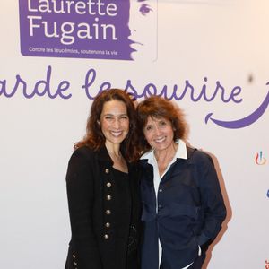 Stéphanie Fugain (pdte de l'association) et sa fille Marie - Avant-première du clip "Je garde le sourire" réalisé pour l’Association Laurette Fugain dans le cadre de sa nouvelle campagne de sensibilisation au cinéma Mac Mahon à Paris le 15 octobre 2024. © Christophe Clovis / Bestimage