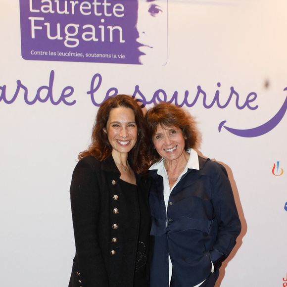 Stéphanie Fugain (pdte de l'association) et sa fille Marie - Avant-première du clip "Je garde le sourire" réalisé pour l’Association Laurette Fugain dans le cadre de sa nouvelle campagne de sensibilisation au cinéma Mac Mahon à Paris le 15 octobre 2024. © Christophe Clovis / Bestimage