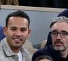 Mohamed Bouhafsi, Pierre-Antoine Capton dans les tribunes lors des Internationaux de France de Tennis de Roland Garros 2025, à Paris, France, le 4 juin 2025. © Jacovides-Moreau/Bestimage