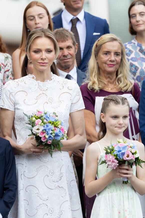 La famille princière de Monaco lors du traditionnel Pique Nique des Monégasques "U Cavagnetu" dans le Parc Princesse Antoinette à Monaco, le 6 septembre 2025 © Olivier Huitel/Pool Monaco/Bestimage