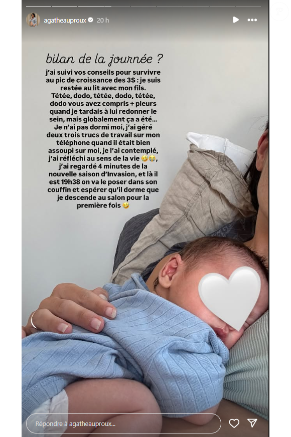 Agathe Auproux partage une photo de son fils sur Instagram