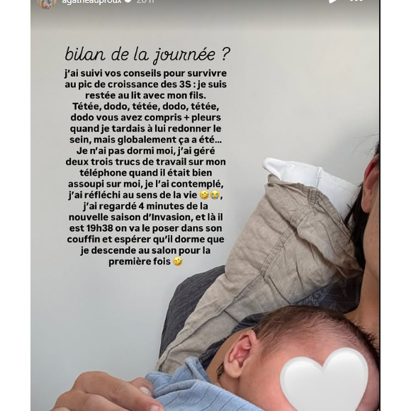Agathe Auproux partage une photo de son fils sur Instagram