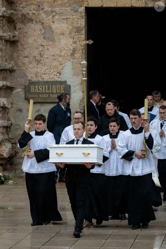 Cérémonie religieuse des funérailles d'Emile à la Basilique Sainte Marie Madeleine à Saint-Maximin-la-Sainte-Baume, France le 8 février 2025. Photo by Shootpix/ABACAPRESS.COM