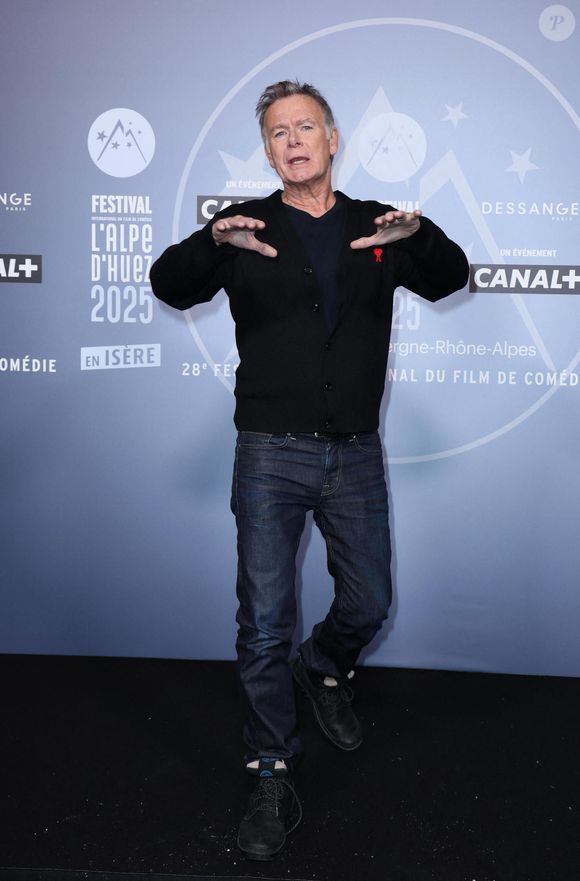 Franck Dubosc - Photocall dans le cadre de la 28ème édition du festival International du Film de Comédie à l'Alpe d'Huez le 15 janvier 2025. © Dominique Jacovides/Bestimage