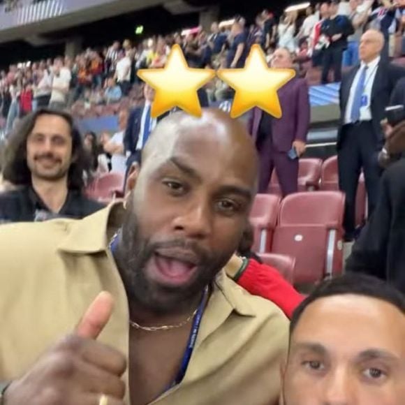 Teddy Riner et Malik Bentalha au Puskás Aréna de Budapest pour la finale de la Ligue des Champions le 30 mai 2026 - Instagram