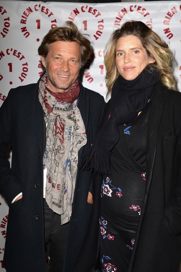 Laurent Delahousse et sa compagne Alice Taglioni (enceinte) lors d'une visite privée et d'un dîner de gala caritatif donné en faveur des actions de l'association "Un Rien C'est Tout" au musée Rodin à Paris, France, le 19 septembre 2019. © Veeren/Bestimage