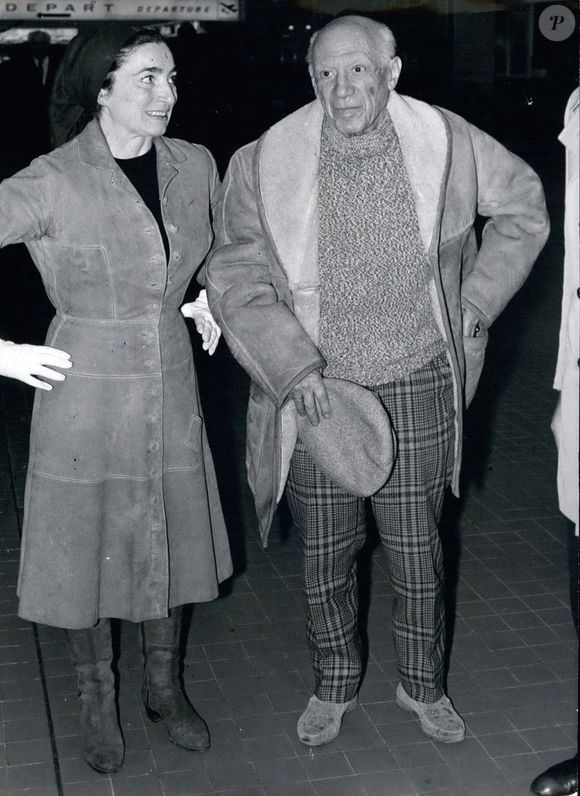Le 12 mai 1971 - Le célèbre peintre contemporain Pablo Picasso épouse à l'aéroport de Nice (Image de crédit : ? Keystone Press Agency/ZUMA Press Wire)