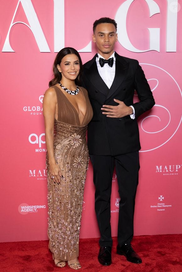Eva Longoria et Alexandre Grimaldi assistent au premier Global Gift Gala sponsorisé par 'APM Monaco' organisé à Monaco, à la Salle Empire de l'Hôtel de Paris. Le 04/10/2025. Crédit Olivier Huitel/Pool/Bestimage