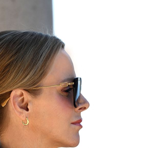 Le prince Albert II de Monaco, sa femme la princesse Charlene et la princesse Caroline de Hanovre ont pu découvrir les travaux d'aménagements réalisés pendant 5 ans au jardin exotique de Monaco avant son ouverture au public le 30 mars.© Bruno Bebert / Bestimage