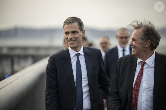Rodolphe Saadé, directeur général de Compagnie maritime d’affrètement, Renaud Muselier, président du conseil régional de Provence-Alpes-Côte d’Azur - Le président Emmanuel Macron arrive au Mucem (Musée des civilisations de l'Europe et de la Méditerranée) à Marseille le 27 juin 2023.

© Eliot Blondet / Pool / Bestimage