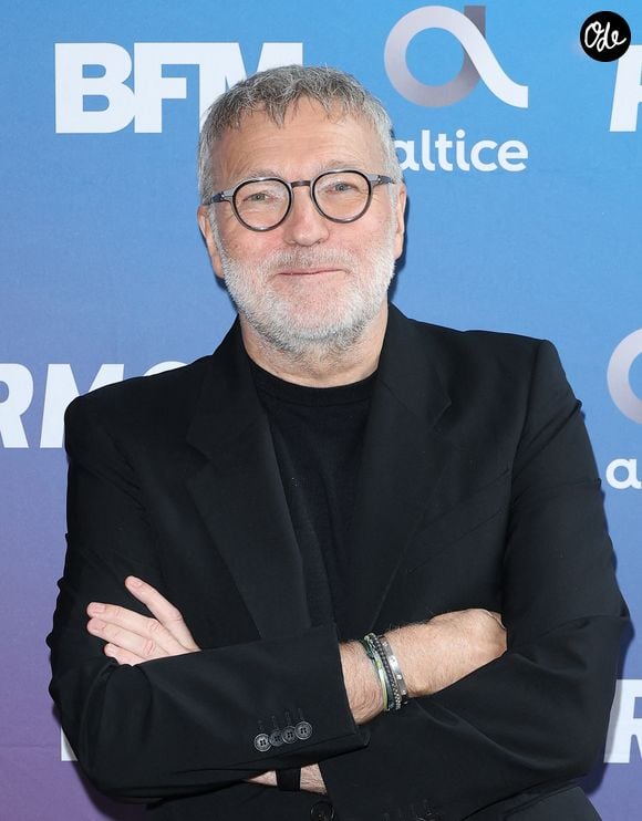 Laurent Ruquier lors de la conférence de presse de rentrée BFM TV. - RMC du groupe Altice France à Paris, France, le 31 août 2023. © Coadic Guirec/Bestimage