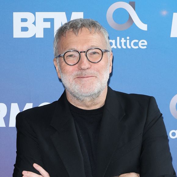Laurent Ruquier lors de la conférence de presse de rentrée BFM TV. - RMC du groupe Altice France à Paris, France, le 31 août 2023. © Coadic Guirec/Bestimage