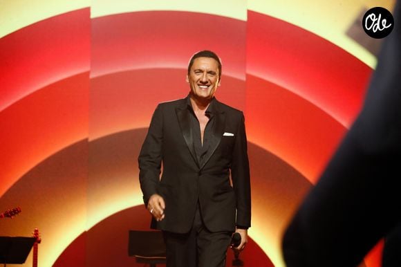 Dany Brillant lors de l'enregistrement de l'émission "Laurent Gerra, l'anniversaire événement" présentée par S.Bern et qui sera diffusée le 7 juin 2025 sur France 2, au théâtre Marigny, à Paris, France, le 28 avril 2025. © Clovis-Moreau/Bestimage