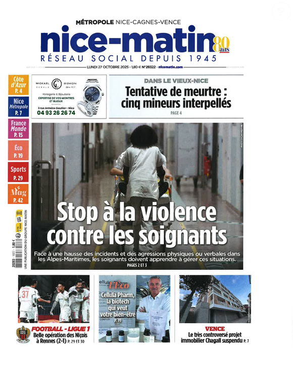 "Nice Matin" du 27 octobre 2025.