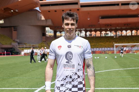 Louis Ducruet - La famille princière de Monaco assiste au match de football Racing Stars Football Cup opposant les pilotes Nazionale Piloti contre les Barbagiuans au stade Louis II à Monaco le 21 mai, 2025. © Claudia Albuquerque/Bestimage