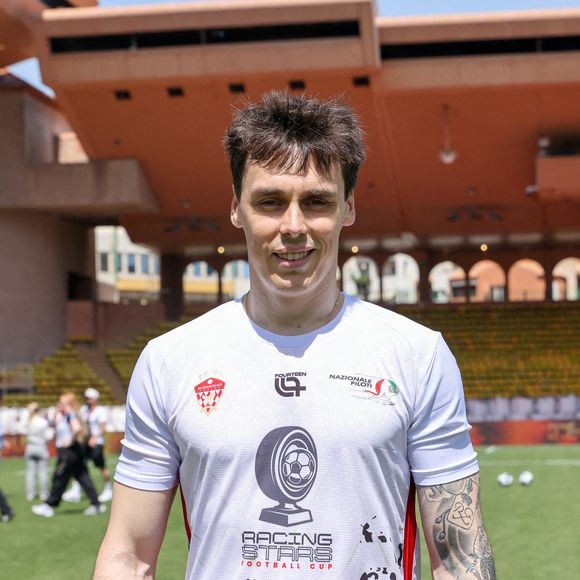 Louis Ducruet - La famille princière de Monaco assiste au match de football Racing Stars Football Cup opposant les pilotes Nazionale Piloti contre les Barbagiuans au stade Louis II à Monaco le 21 mai, 2025. © Claudia Albuquerque/Bestimage