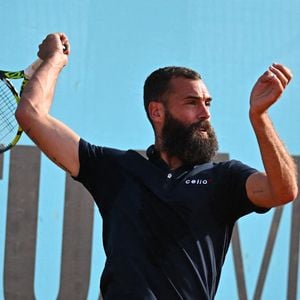 Benoit Paire (FRA) lors de son match du premier tour à l'Open Mutua de Madrid à Madrid, Espagne, 26 avril 2023. Photo par Corinne Dubreuil/ABACAPRESS.COM