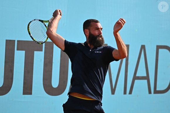 Benoit Paire (FRA) lors de son match du premier tour à l'Open Mutua de Madrid à Madrid, Espagne, 26 avril 2023. Photo par Corinne Dubreuil/ABACAPRESS.COM