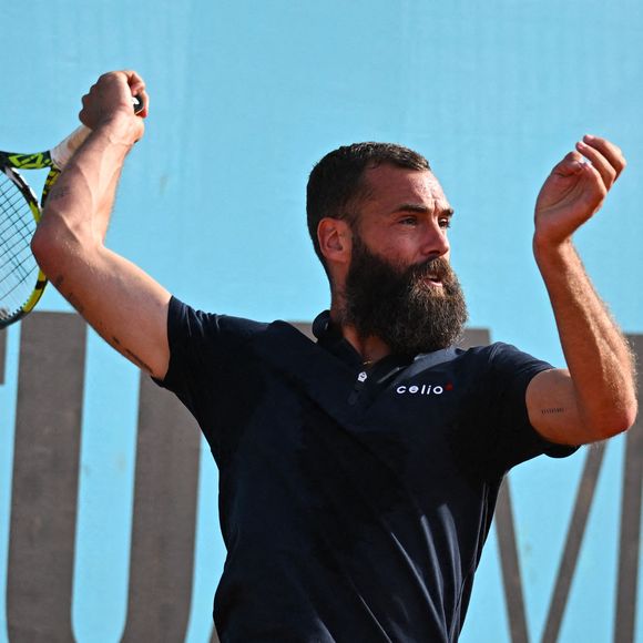 Benoit Paire (FRA) lors de son match du premier tour à l'Open Mutua de Madrid à Madrid, Espagne, 26 avril 2023. Photo par Corinne Dubreuil/ABACAPRESS.COM