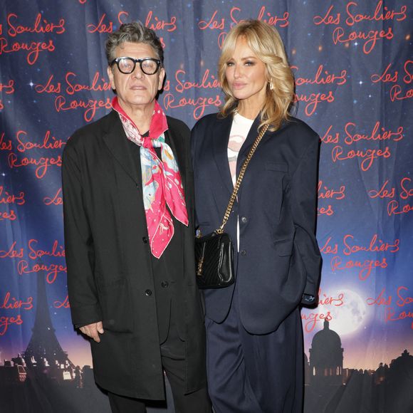 Exclusif - Marc Lavoine (co-producteur du spectacle) et sa compagne Adriana Karembeu lors de la générale du spectacle musical "Les Souliers Rouges" au Casino de Paris, le 24 janvier 2025.
© Guirec Coadic/Bestimage