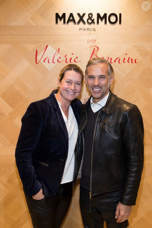 Exclusif - Paul Belmondo et son ex-femme Luana - Lancement de la collection capsule "Max & Moi vu par Valérie Benaïm" à Paris, le 20 octobre 2017. © Cyril Moreau/Bestimage