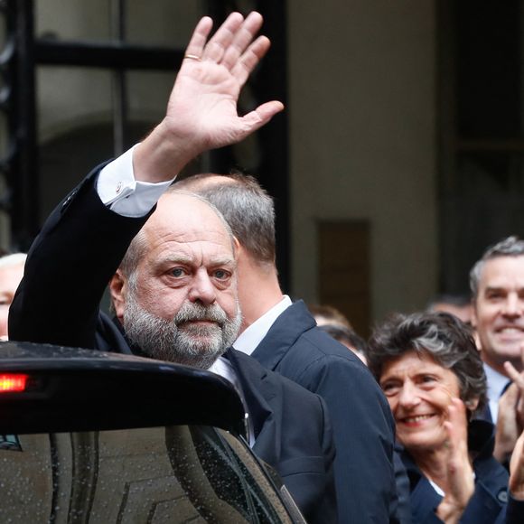 Eric Dupond-Moretti, ancien ministre de la Justice, garde des sceaux lors de la passation de pouvoir au ministère de la Justice après la mise en place du gouvernement Barnier à Paris le 23 septembre 2024.

© Christophe Clovis / Bestimage