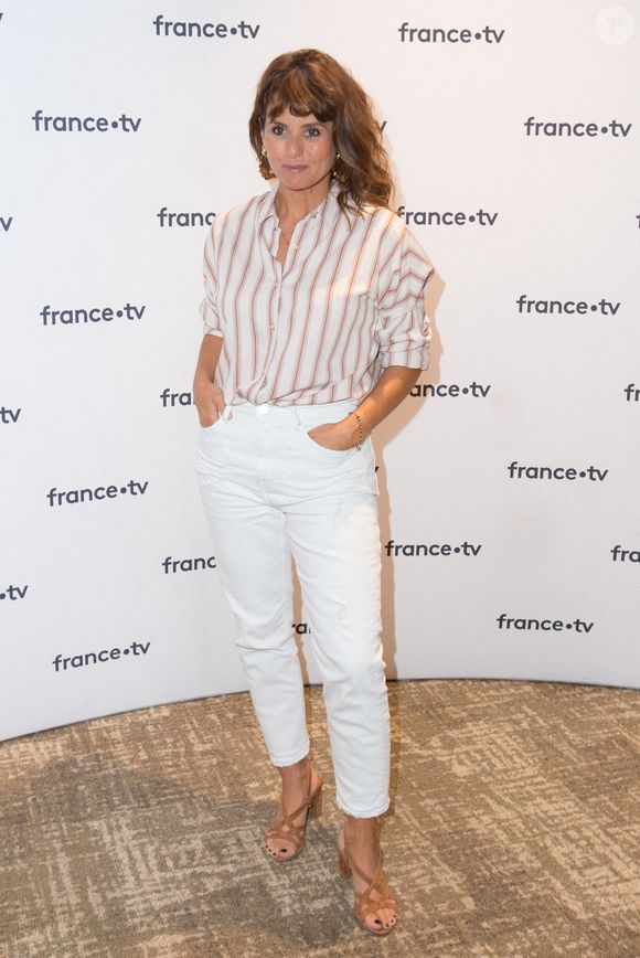Faustine Bollaert lors de la conférence de presse de France Télévision au Pavillon Gabriel à Paris, France, le 24 août 2021. Photo par Nasser Berzane/Abacapress.com