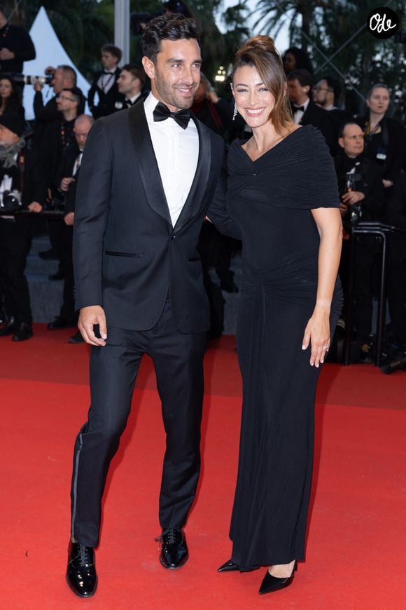 Rachel Legrain-Trapani et son mari Valentin Léonard - Montée des marches du film « L’abandon » lors du 79e Festival international du film de Cannes, le 13 mai 2026. © Olivier Borde / Bestimage