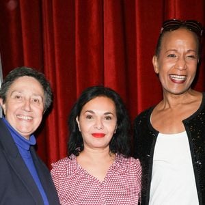 Danielle Moreau, Saïda Jawad et Vincent Mc Doom - Générale de la comédie musicale "Victor Lustig, l’homme qui vendit la Tour Eiffel" au théâtre Bobino à Paris le 22 octobre 2025. © Coadic Guirec/Bestimage