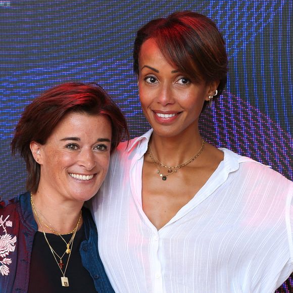 Rencontre avec Sonia Rolland et Béatrice de la Boulaye lors du Festival Series Mania à Lille, France, le 30 août 2021. © Stéphane Vansteenkiste/Bestimage