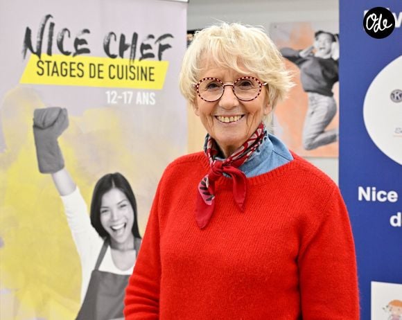 Exclusif - Mercotte, la jurée de l'émission "Le Meilleur Pâtissier" sur M6, est venue à Nice, le 26 avril 2024, pour rencontrer les adolescents du stage culinaire « Nice Chef » et superviser leurs réalisations, des biscuits de Savoie façon Mercotte.